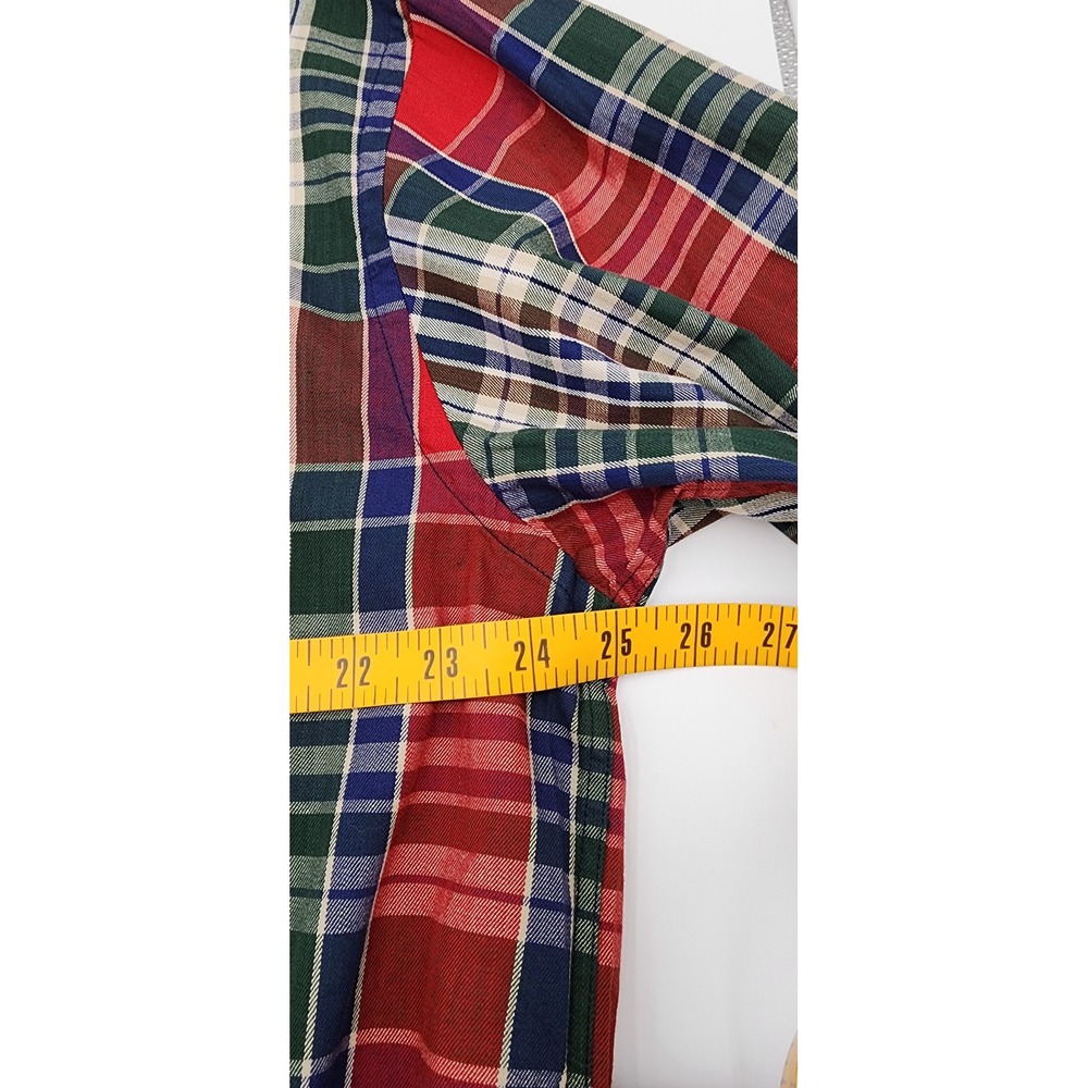 Vintage Dockers Plaid Button Down Shirt Mens Large Multicolor Long Sleeve NWT - Picture 7 of 12